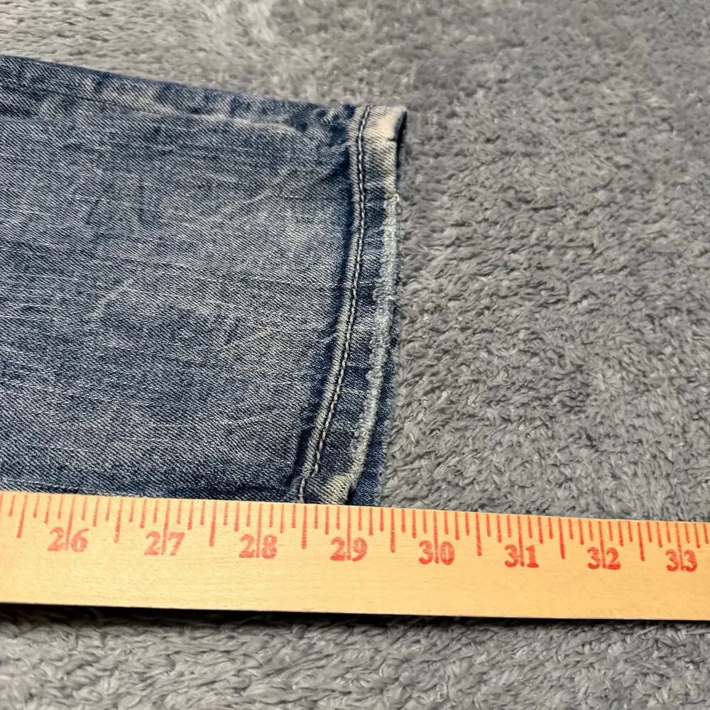 Silver Jeans Mens 34 x30 Blue Eddie Relaxed Fit Slim Straight Leg Stretch Cotton